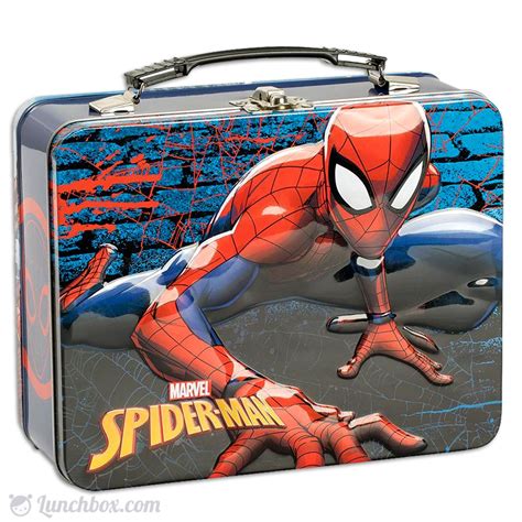 spiderman steel lunch box|spider man packed lunch box.